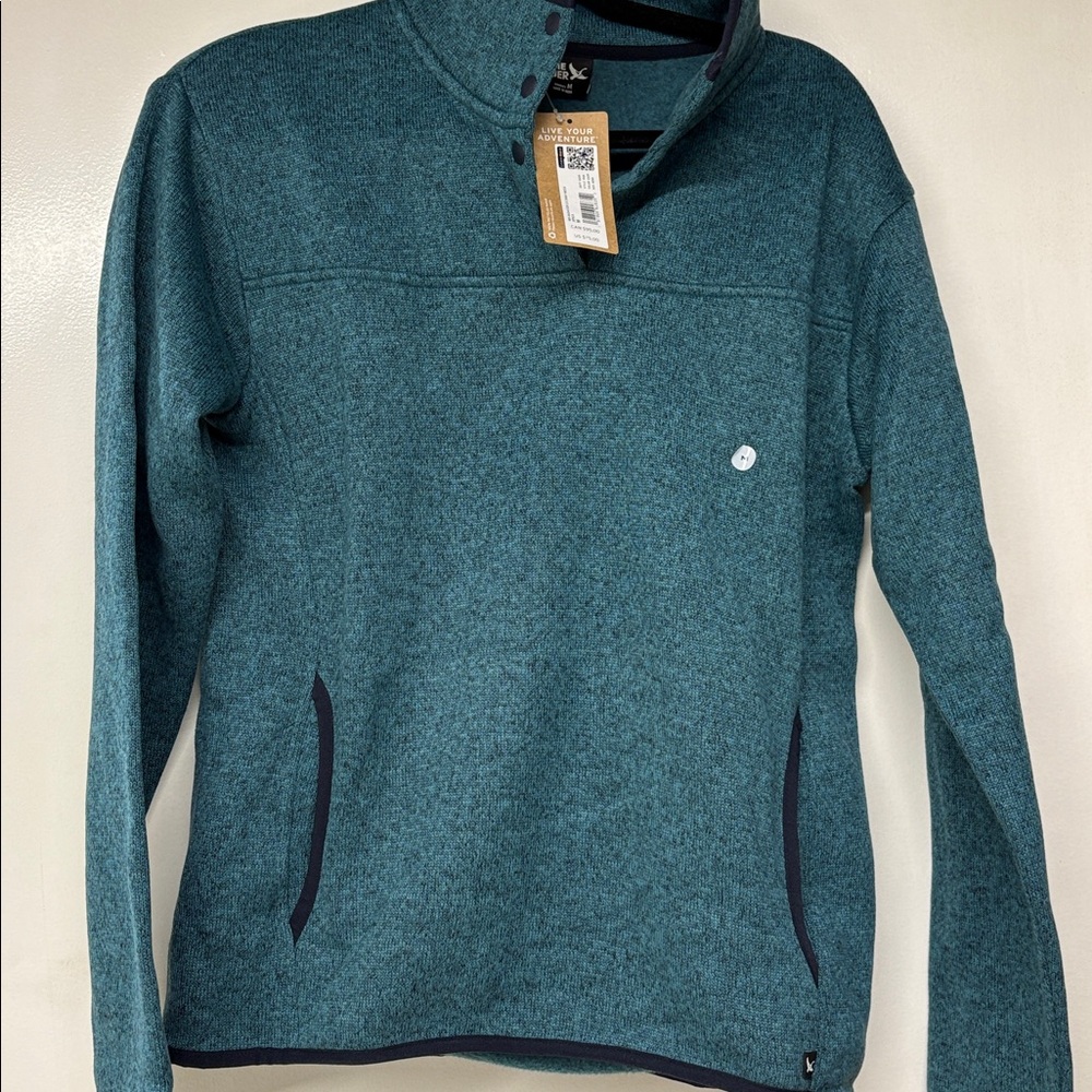 Eddie Bauer Teal Pullover Fleece Sweater